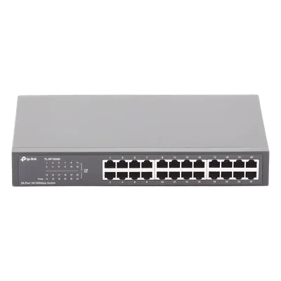 Switch no administrable / 24 puertos 10/100 Mbps / 35.7 Mpps / Escritorio o rack