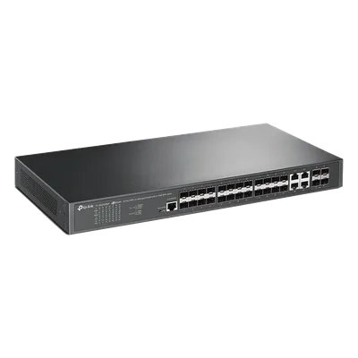 Switch de Fibra Óptica L2+ / 24 Puertos SFP 1GE / 4 Puertos Combinados SFP+/RJ45 / 128 Gbps / 95.23 Mpps / Gestión Centralizada / IPv6 / IGMP Multicast