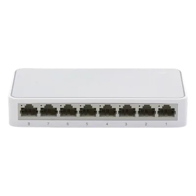 Switch de escritorio / 8 puertos / 10/100 Mbps / Auto-MDI/MDIX / Green Ethernet / 5.3x3.1x0.9 in