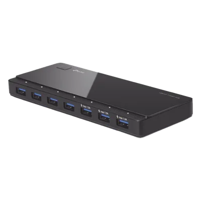 HUB USB 3.0 / 7 Puertos / Transferencia 5 Gbps / Alimentación 12V/2A / 165 x 65.5 x 17.5 mm (6.5 x 2.6 x 0.7 in)