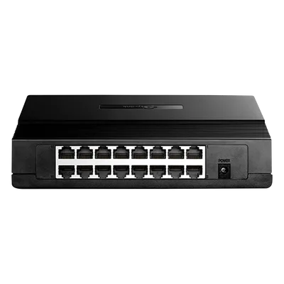 Switch de escritorio / 16 puertos RJ45 / 10/100 Mbps / Sin ventilador / 7.9 x 5.6 x 1.6 in