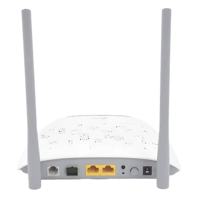 ONU/ONT Router GPON / Wi-Fi N 300 Mbps / 2.4 GHz / 1 Puerto GPON SC-APC / 1 Puerto GE + 1 Puerto FE / 1 Puerto POTS FXS / 2 Antenas 5 dBi