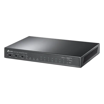 Switch PoE+ No Administrable de Escritorio / 11 Puertos / 8x PoE+ 10/100 Mbps / 2x Gigabit / 1x SFP / Presupuesto 124 W / Alcance Extendido 250 m / 0.56 x 0.32 x 0.09 ft