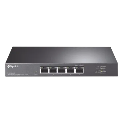 Switch / 5 Puertos / 2.5 Gbps / No Administrable / Escritorio / 25 Gbps Capacidad de Conmutación / Sin Ventilador / Carcasa Metálica