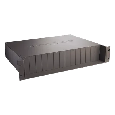 Chasis para Montaje en Rack / 14 Bahías / 2U / Alimentación 9 VCC / 14 Salidas / 100-240 VCA / Plug and Play