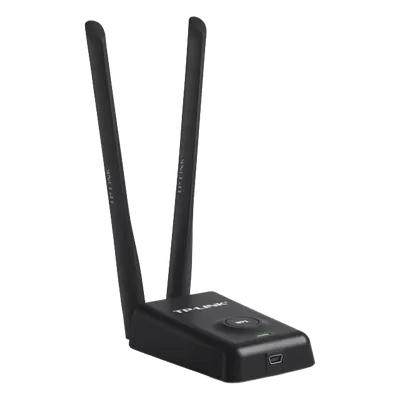 Adaptador USB Wi-Fi / Alta Potencia / 300 Mbps / 2.4 GHz / 2 Antenas 5 dBi / Cable 1.5 m