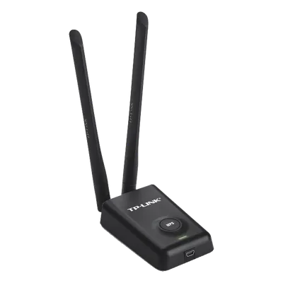 Adaptador USB Wi-Fi / Alta Potencia / 300 Mbps / 2.4 GHz / 2 Antenas 5 dBi / Cable 1.5 m